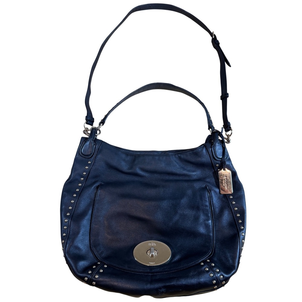 Coach Circle Hobo in Studded Calf Leather 34998 RARE